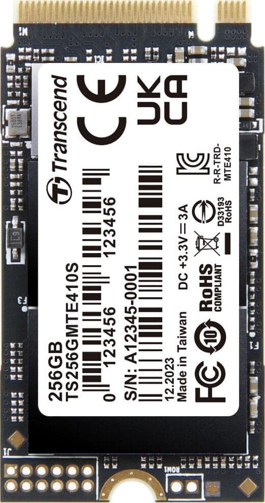 TRANSCEND 256GB M.2 2242 PCIe Gen4x4 NVMe 3D TLC DRAM-less