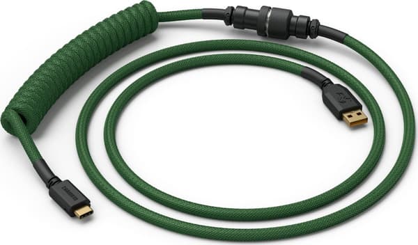 USB-kabel Glorious PC Gaming Race USB-A - USB-C 1,36 m Grøn (GLO-CBL-COIL-FG)