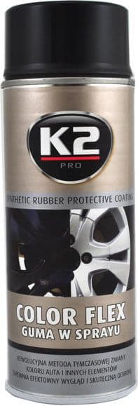 K2 K2-COLOR FLEX RUBBER SVART GLANSIG 400ML