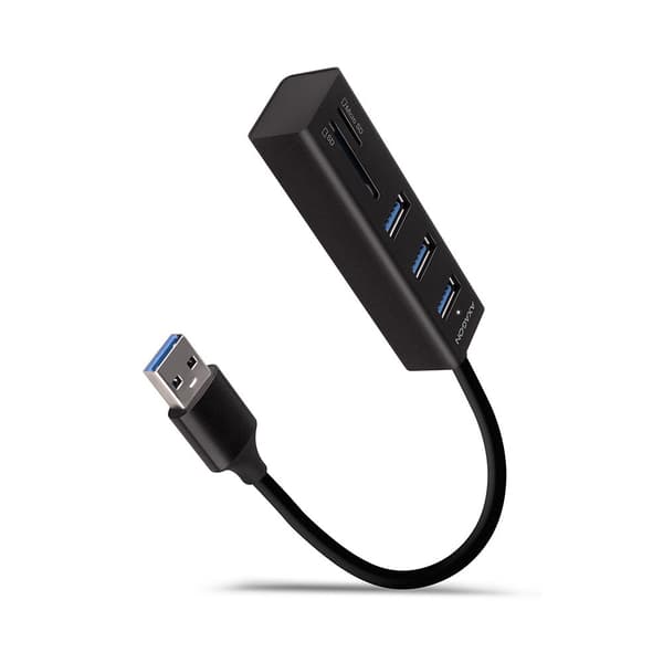 Axagon USB HUB 1x SD 1x microSD + 3x USB-A 3.2 Gen1 (HMA-CR3A)