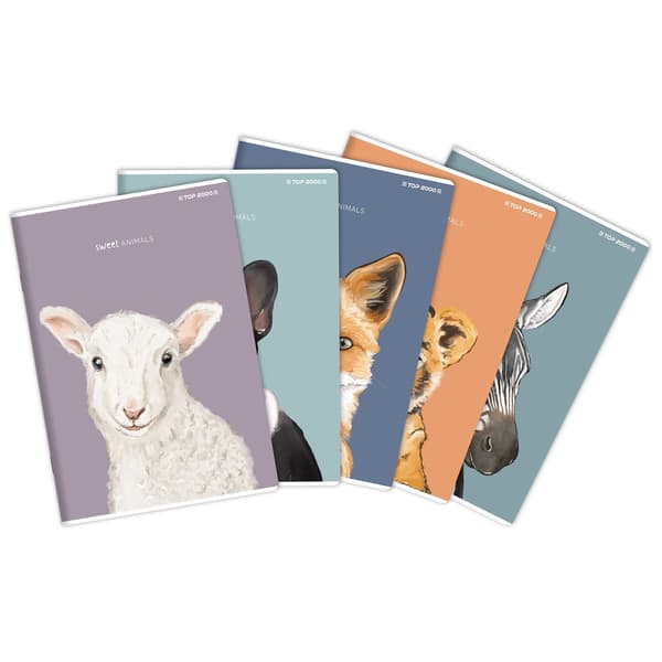 Notesbog Top 2000 Sweet Animal A5/96k linje