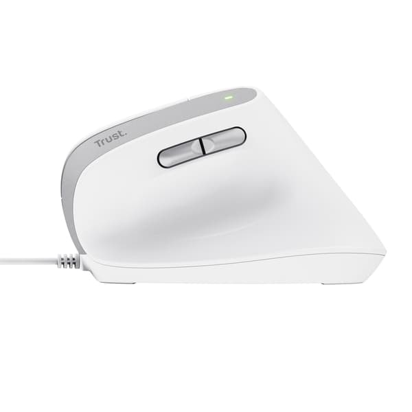 Bayo II ergonomisk trådbunden mus vit