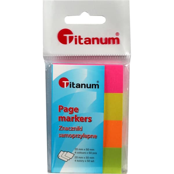 Fluo indeksfaner 20x50mm 4x50 ark
