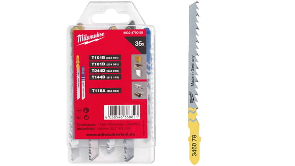 Stick sågbladssats trä metall 35 delar MILWAUKEE