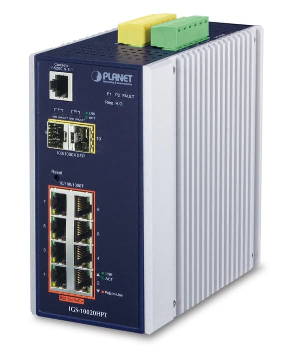 PLANET IGS-10020HPT - switch - 10 porte - administreret