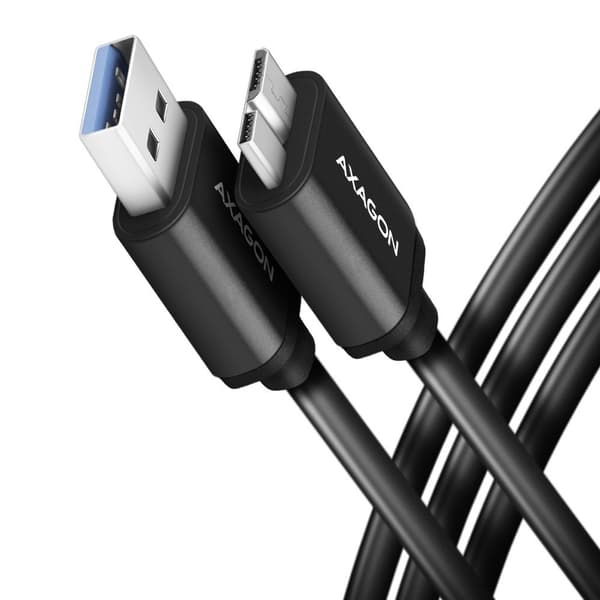 Axagon USB-A USB-kaapeli - Micro-B 1 m musta (BUMM3-AM10AB)