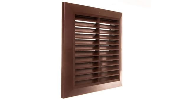 Ventilationsrist 137x137mm brun T40BR