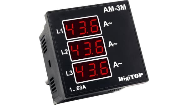 DigiTop AM-3M Digital Trefaset Amperemeter