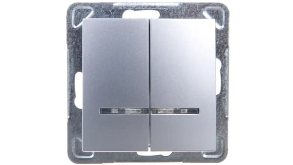 Ospel Lighting -koukku Impression valaistuksella, hopea (LP-2YS/m/18)