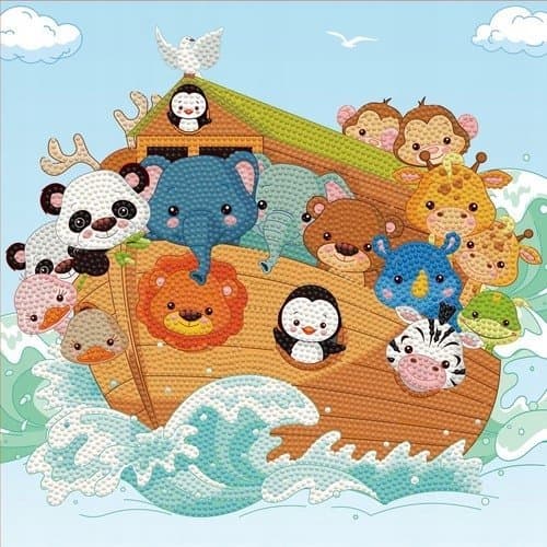 Diamond Dotz broderi, Dotz box Diamantmosaik Noahs Ark DBX044