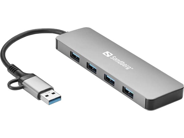 Sandberg USB-C/A til 4xUSB 3.0 Hub USB-C/A til 4xUSB 3.0 Hub