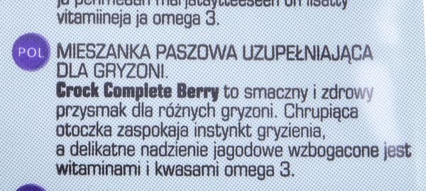 VERSELE LAGA Crock Complete Berry 50g