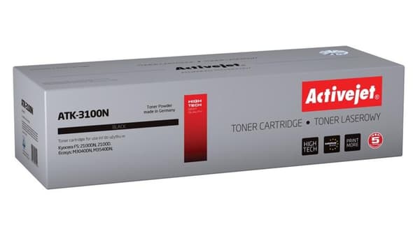 Activejet sort tonerpatronerstatning til TK-3100 (ATK-3100N)