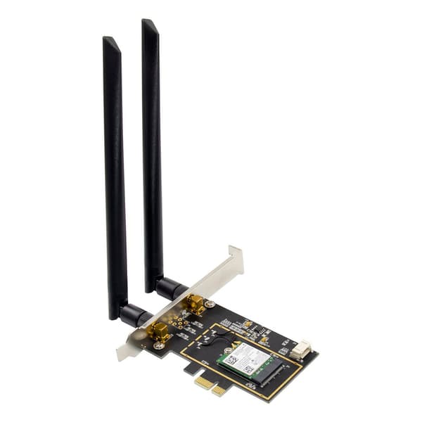 MicroConnect PCIe Intel 7260 Dual-Band Wireless-N-adapter, understøtter Windows 7 32/64bit, Win8 32/64bit, Win 8.1 32/64bit, Win10 32/64bit