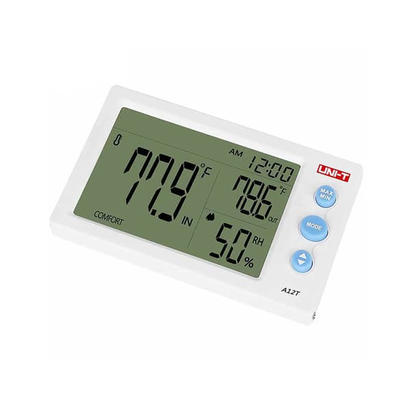 Vejrstation (temperaturmåler + sensor udenfor) Uni-T A12T