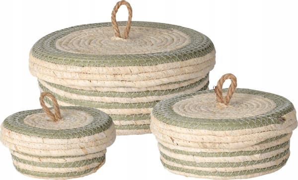 Home Styling Collection Förvaringsbehållare med lock, 3 delar