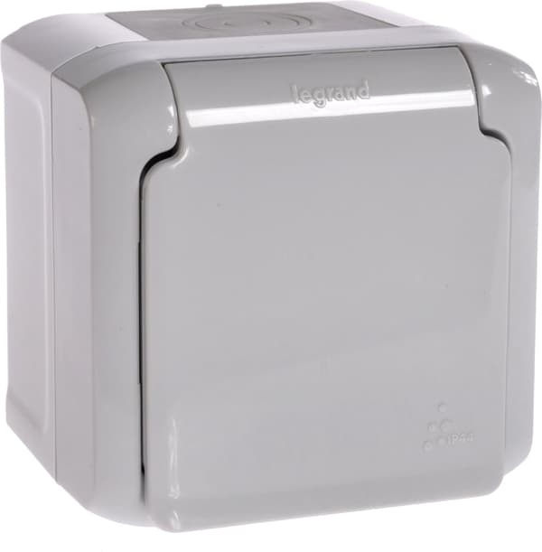 Legrand FORIX Enkelt uttag 16A IP44 med skärmar grå (782395)
