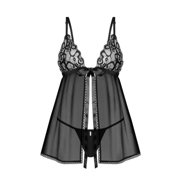 Blomentis babydoll och stringtrosa XS/S