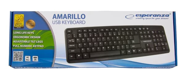 ESPERANZA TRÅDBUNDET USB-TANGENTBORD AMARILLO