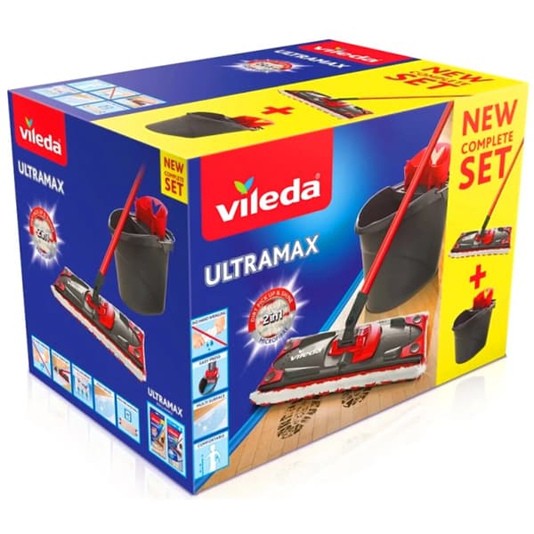Moppi kaksoistoimintosankolla Vileda Ultramax Mikrokuitu