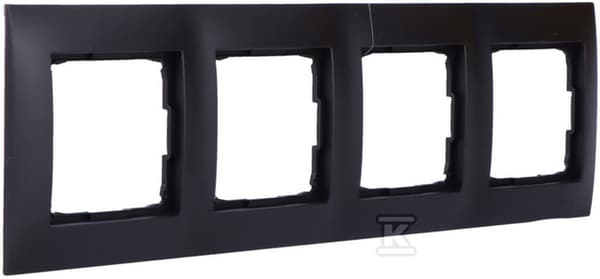 Kontakt-Simon Simon 54 Premium 4-dobbelt ramme PREMIUM IP20/IP44 mat sort DR4/49