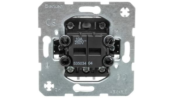 Berker 2-tast Connector One.Platform gruppe trykknap 4 ben mekanisme skrueterminaler (53503404)