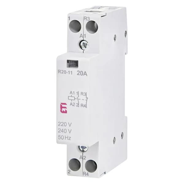 Moduulikontaktori 20A 1NO+1NC 1M R20-11 230V