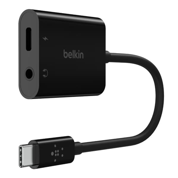 Belkin RockStar 3,5 mm ääni- ja USB-C-lataussovitin NPA004btBK