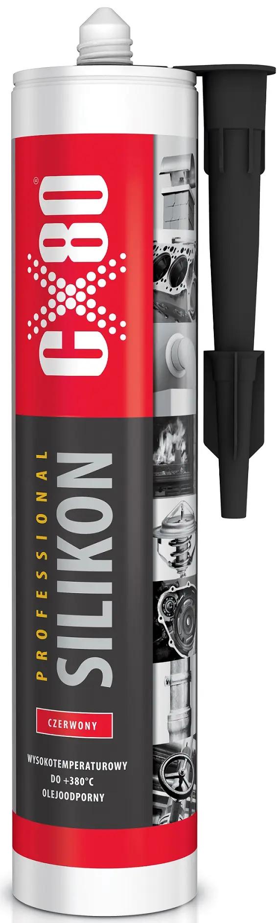 CX80 Silikone professionel 310ml rød 99.034