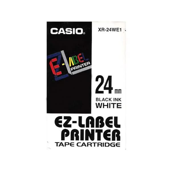 Casio XR-24 WE 1 24 mm musta valkoisella