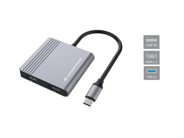 Conceptronic DONN13G 4-i-1 USB 3.2 Dockningsstation