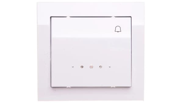 Ospel Connector ringklocka Kier enkel med belysning vit (LP-6WS/00)