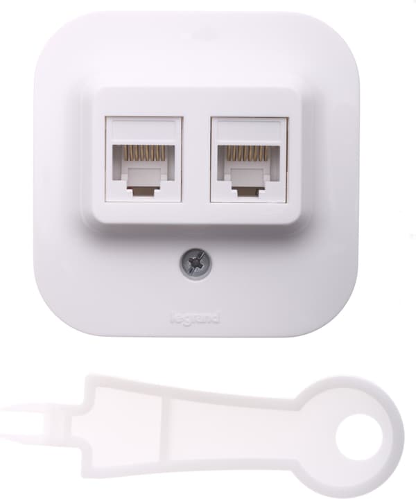 FORIX Computerstik dobbelt RJ45 kat.5e UTP hvid 782428