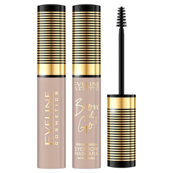 Eveline Brow & Go Ögonbrynmascara med fällbart hår Nr 05 Taupe 6ml
