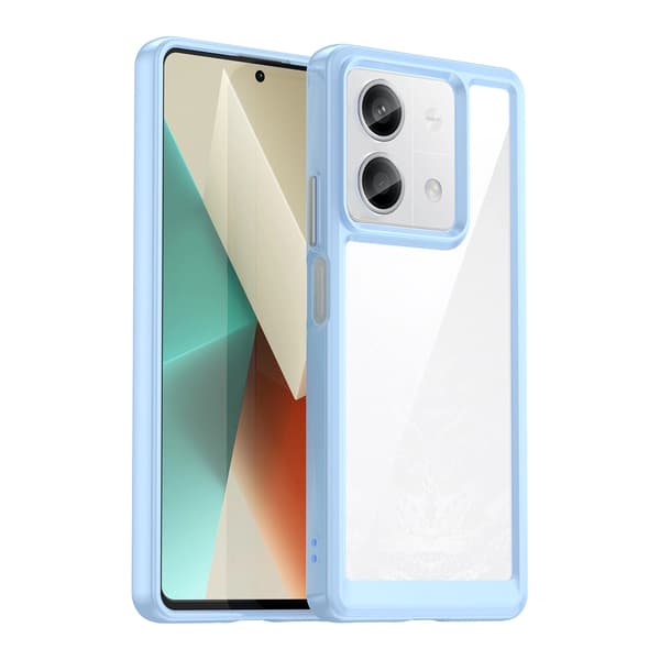 Ydre rum-etui med gelramme til Xiaomi Redmi Note 13 5G – blå