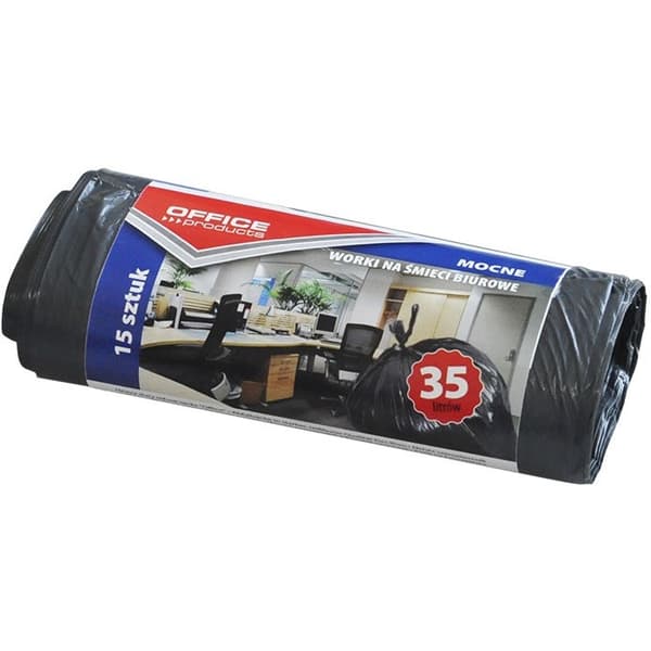 35 L ROSKAPUSSIT LDPE MUSTA (15), MUSTA