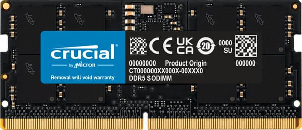 Crucial RAM - 16 GB - DDR5 5600 SO-DIMM CL46 - Bricka