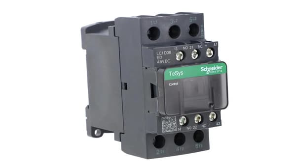TeSys Deca Effektkontaktor 38A 3P 48V DC 1S 1R LC1D38ED