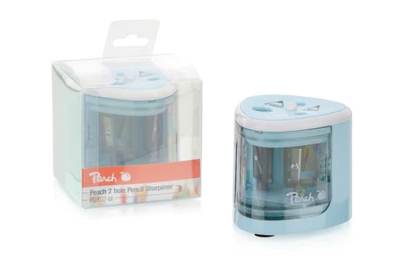 Peach PO102 Elektrisk pennvässare Blå, Vit