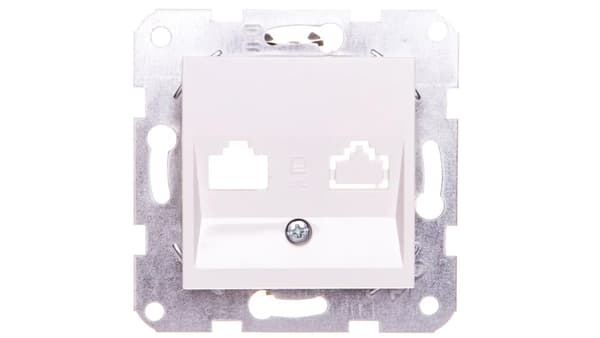 Viko KARRE Frontplade med baggrundsramme til ICT-stik Keystone jack-montering hvid (90967115)