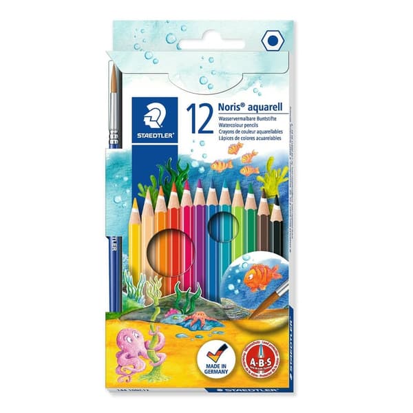 Staedtler-vesivärikynät, 12 väriä, Pä™-kellolla