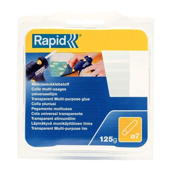 Limstift Rapid, 100 mm x 7,2 mm, transparent, 14 stk.