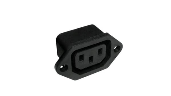 Strømstik IEC320 C13 computerstik (hun) 2P+J 230V 10A montering til kabinet
