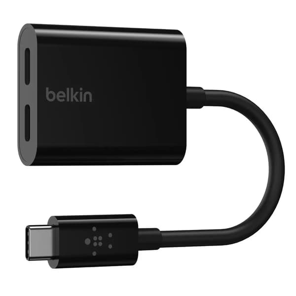 Belkin RockStar Connect USB-C ljud + laddningsadapter svart