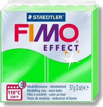 Fimo Termohärdande Massa Effekt Neongrön 57g
