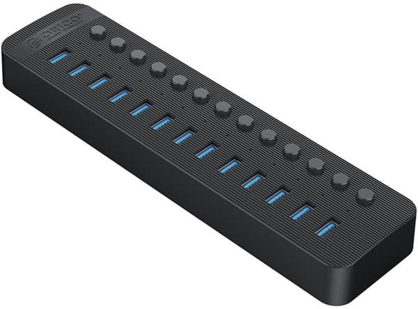 Orico Active Hub 13*USB-A 5Gbps BC 1.2 60W sort