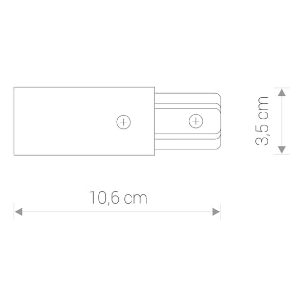 Nowodvorski Rail End End Cap Nowodvorski Profile Power End Cap sort 9463