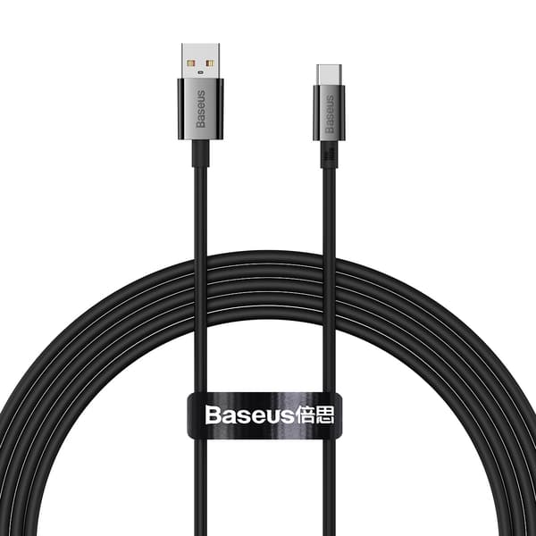 Kabel USB-C til USB-C Baseus Cafule, 100W, 1m (sort)