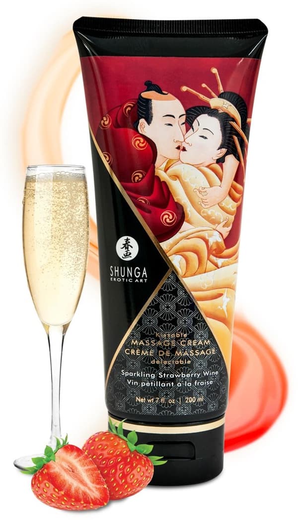 Massagekräm Shunga SH4108 Jordgubb