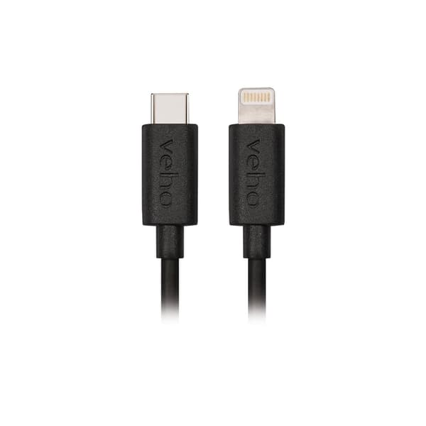 Veho USB-C till Lightning laddnings- och synkroniseringskabel (0,2m/0,7ft)